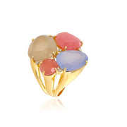 VIANNA 18K Yellow Gold Four Stone Cocktail Ring - SALE